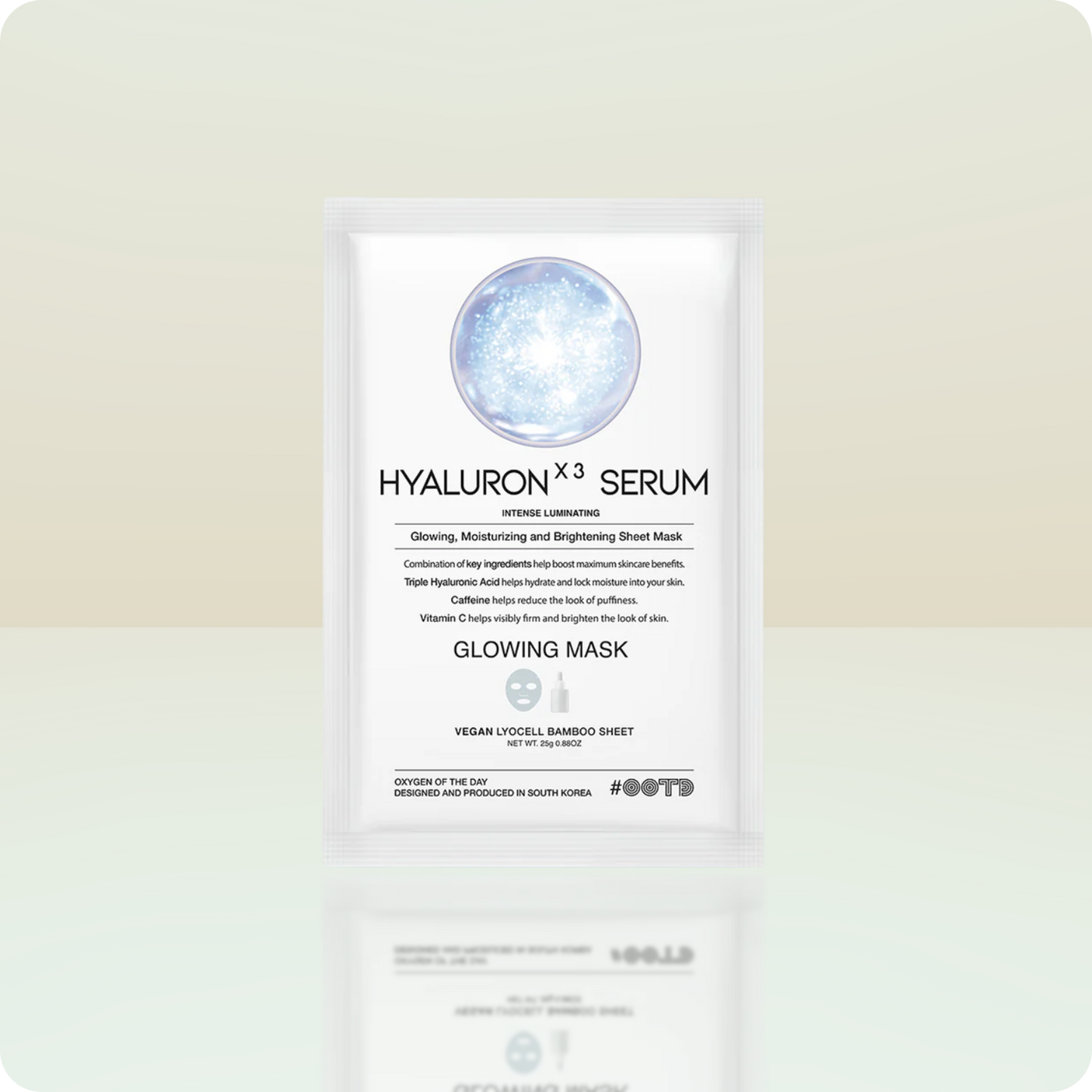 OOTD Triple Hyaluron Acid Serum Glowing Mask – 25g (10 Pack)